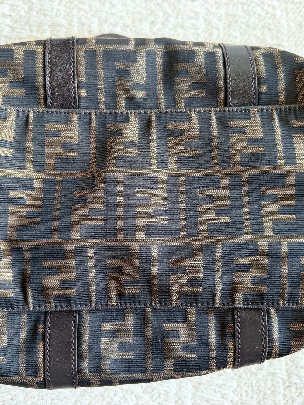 Fendi Brown/Black FF Monogram Zucca Bag - Picture 3 of 10